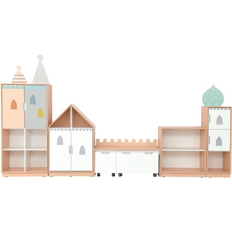 Set mobilier tematic pentru gradinita Castel, usi cu deschidere la 90 grade, inchidere silentioasa - imagine 8